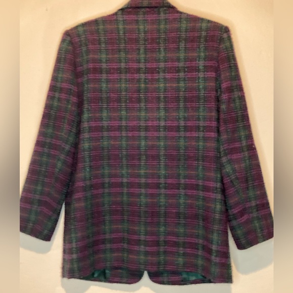 Alfred Dunner Wool Green and Purple Wool Suit Jacket - Picture 2 of 4